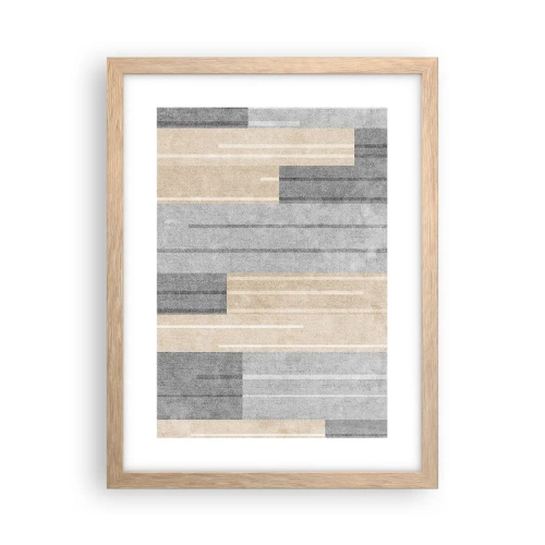 Póster en marco roble claro - Composición: sostener la vertical - 30x40 cm