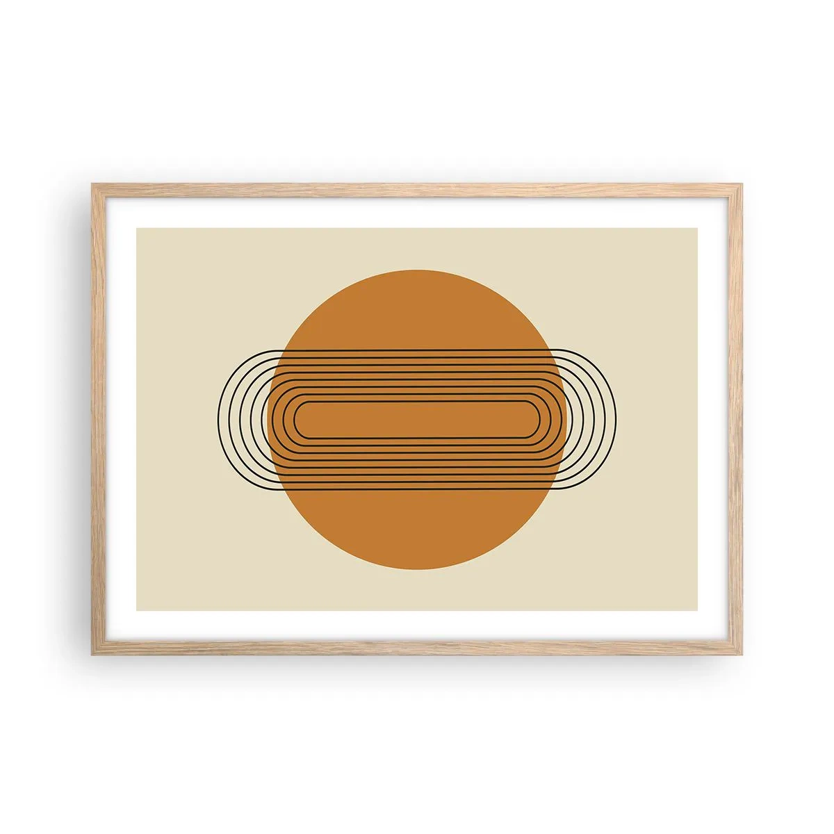 Póster en marco roble claro - El plan perfecto - 70x50 cm