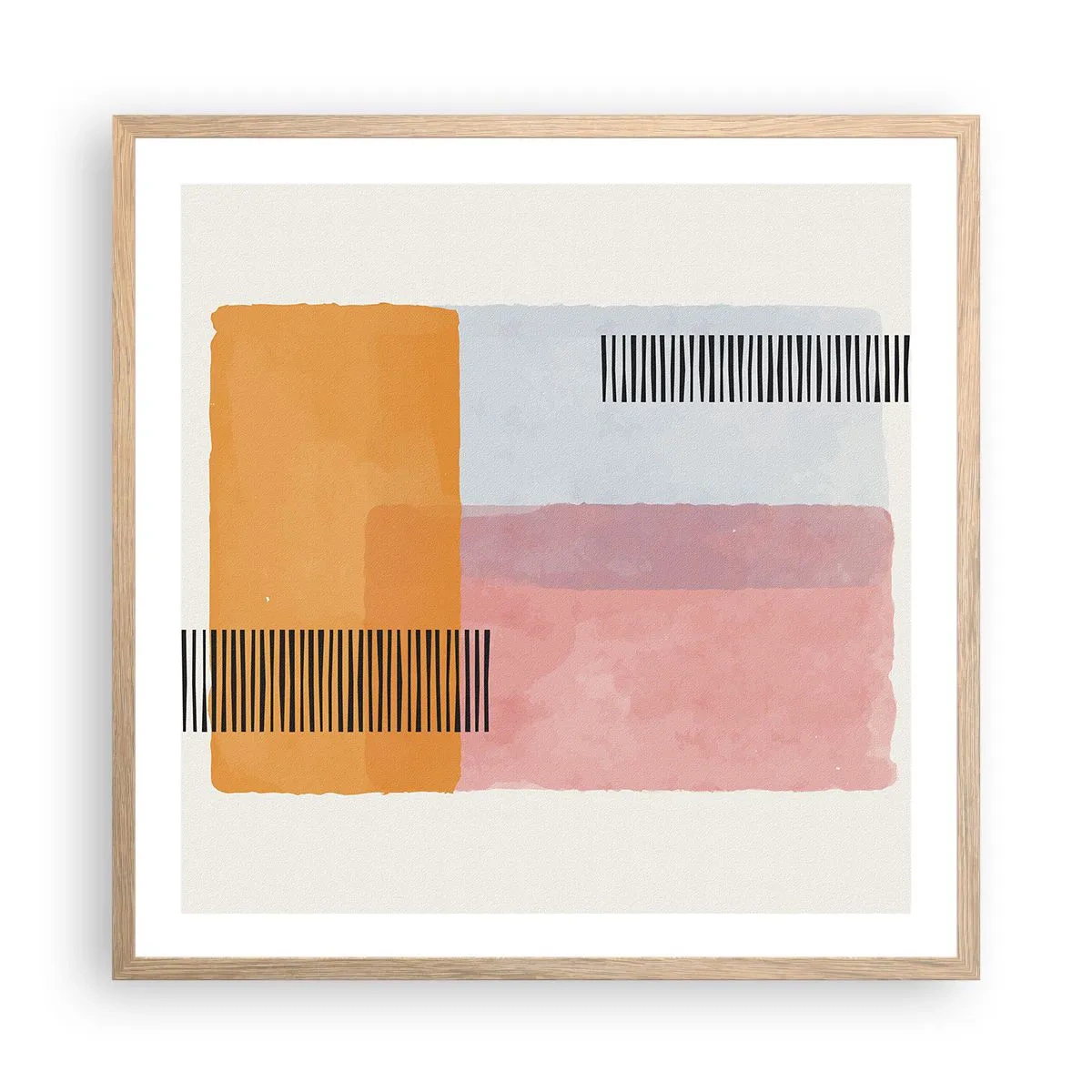 Póster en marco roble claro - La rectitud - 60x60 cm
