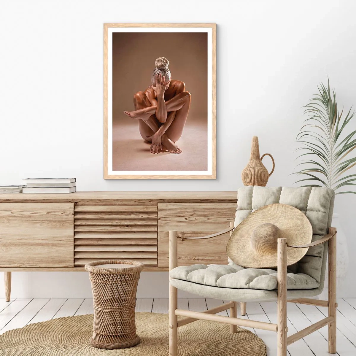 Póster en marco roble claro - Unidad de cuerpo y espíritu - 70x100 cm