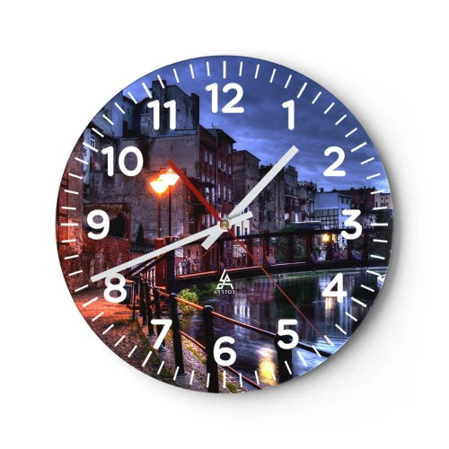 Reloj de pared - Reloj de vidrio - No conocías Bydgoszcz así - 30x30 cm