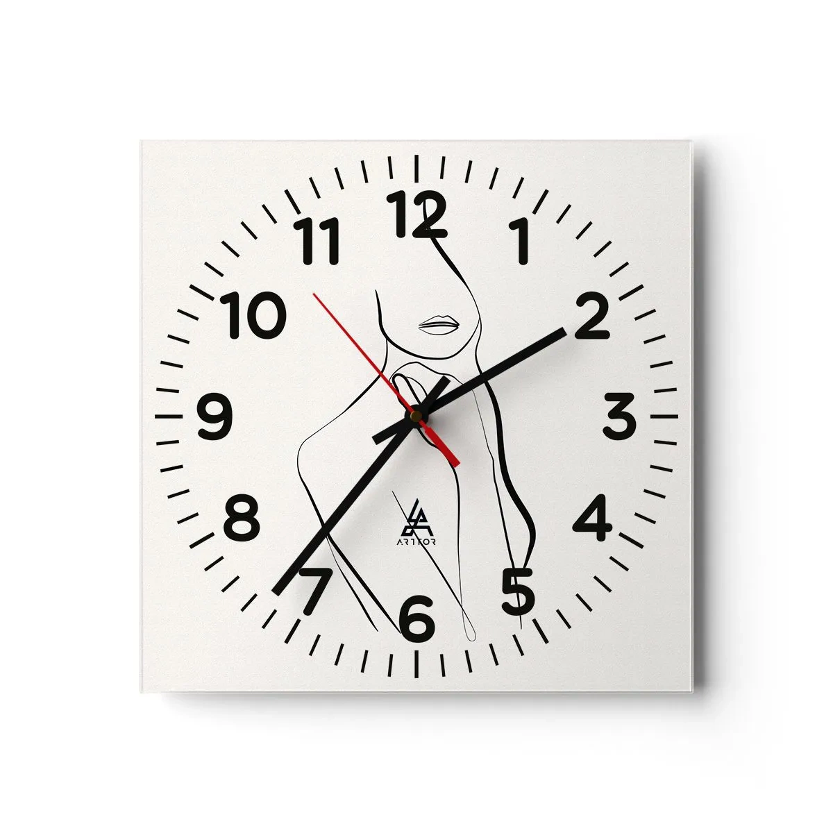 Reloj de pared - Reloj de vidrio - Una ola de melancolía - 40x40 cm