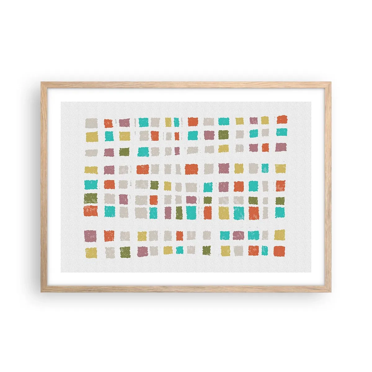 Póster en marco roble claro - Juego desconocido - 70x50 cm