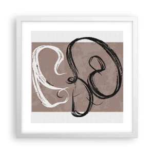 Póster en marco blanco - Composición: la búsqueda de la plenitud - 40x40 cm