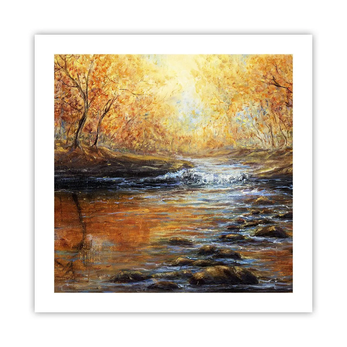 Póster - Arroyo de oro - 50x50 cm