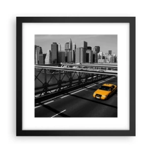 Póster en marco negro - El color de la gran ciudad - 30x30 cm
