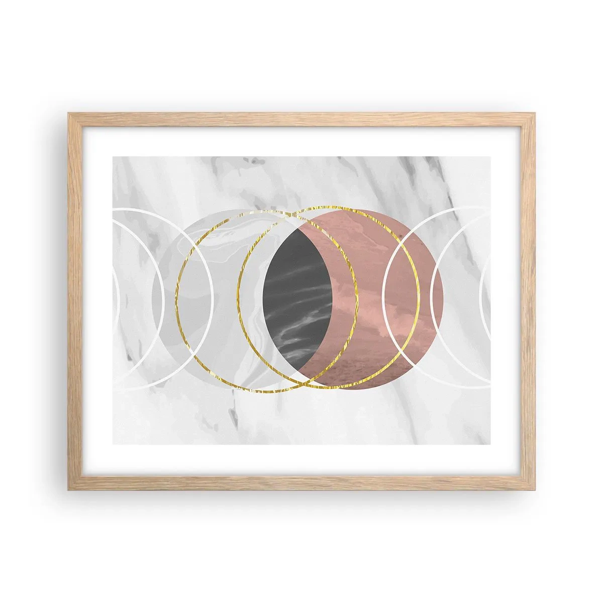 Póster en marco roble claro - Música de las esferas - 50x40 cm