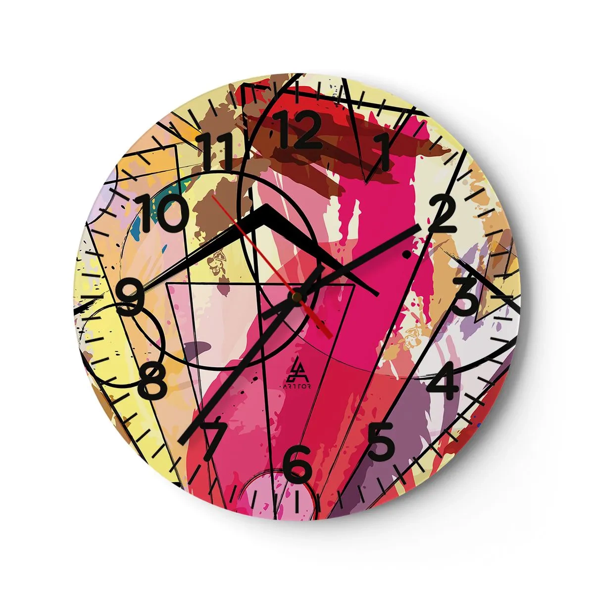 Reloj de pared - Reloj de vidrio - Explosión - 30x30 cm
