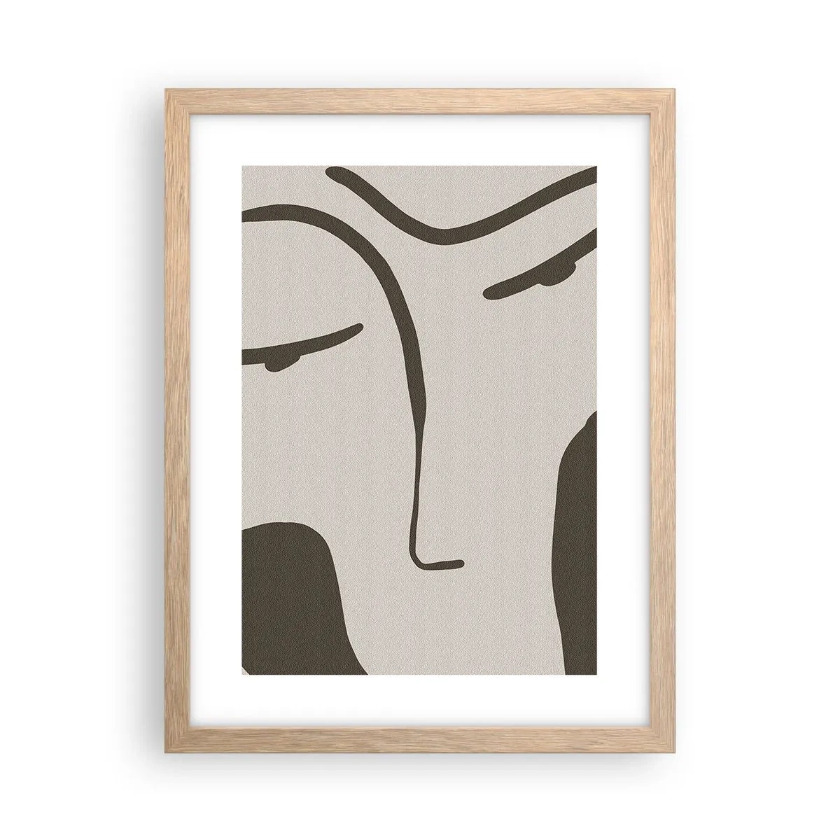 Póster en marco roble claro - Como salido de un cuadro de Modigliani - 30x40 cm