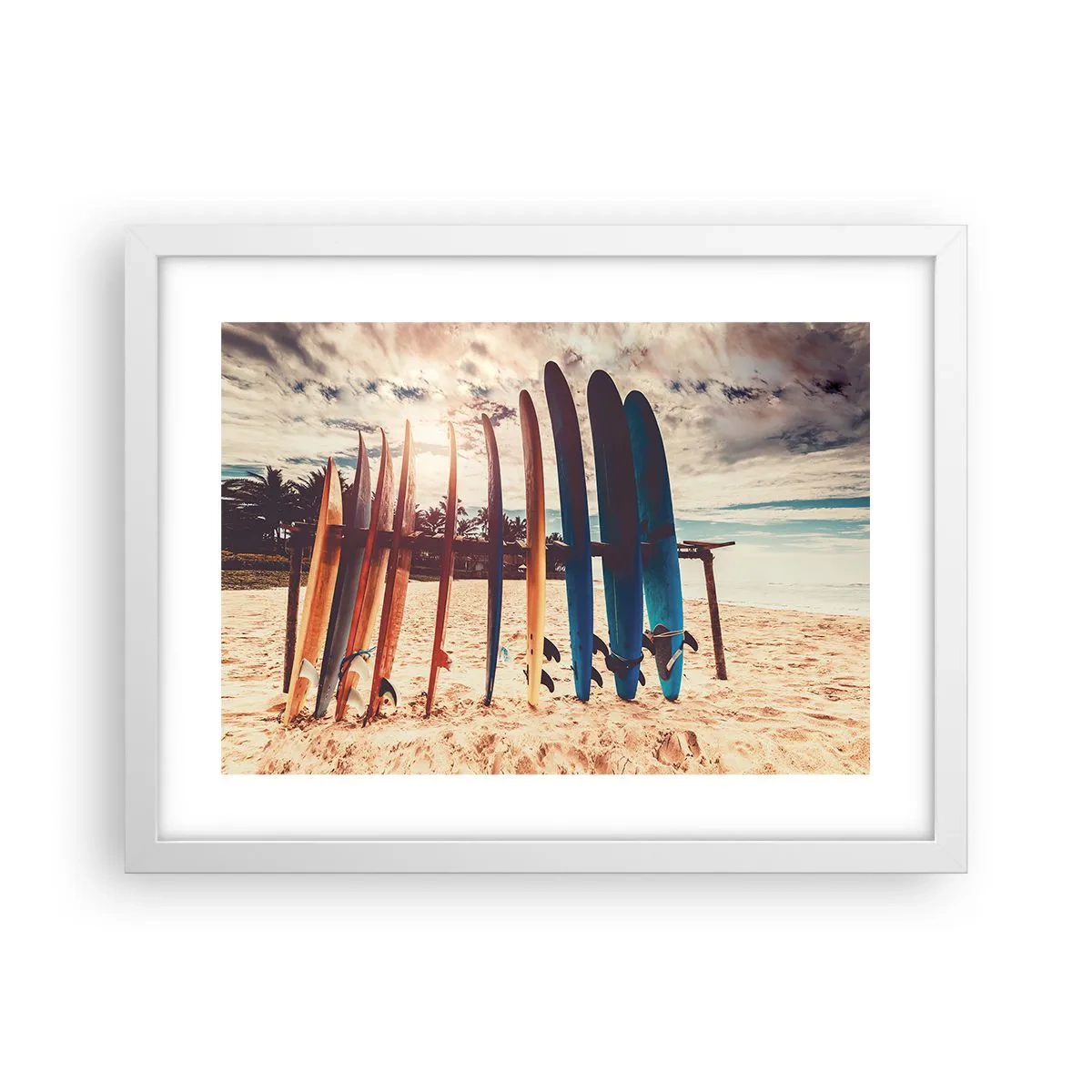 Póster en marco blanco - Buenas noches, hasta mañana - 40x30 cm