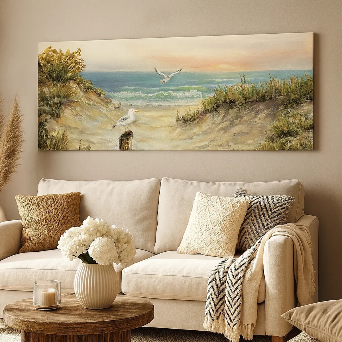 Cuadro sobre lienzo - Impresión de Imagen - Un retiro ventoso - 30x30 cm