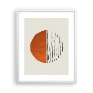 Póster en marco blanco - En un ambiente japonés - 40x50 cm