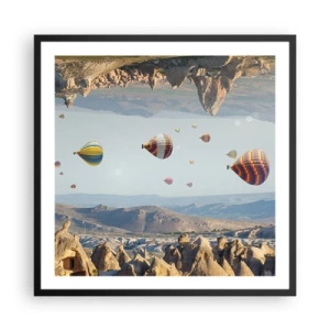 Póster en marco negro - Aquí todo es posible - 60x60 cm