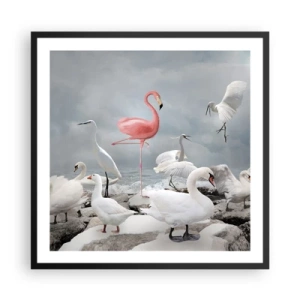 Póster en marco negro - ¿De dónde vengo? - 60x60 cm