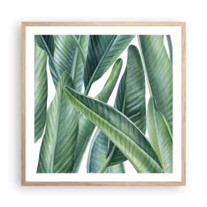 Póster en marco roble claro - Vegetación en estado puro - 60x60 cm
