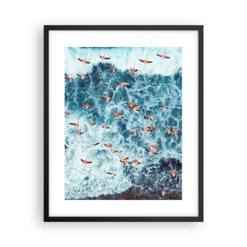 Póster en marco negro - Un desfile marítimo - 40x50 cm