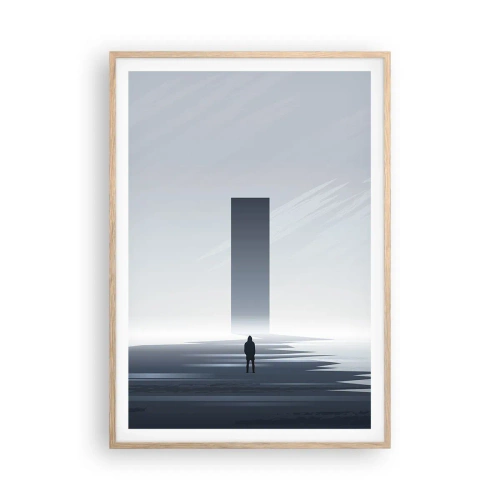 Póster en marco roble claro - ¿Oportunidad o amenaza? - 70x100 cm