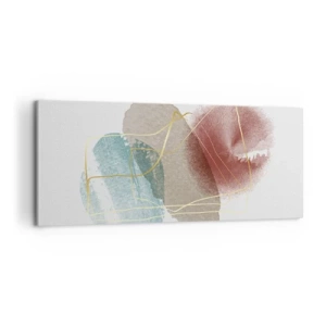 Cuadro sobre lienzo - Impresión de Imagen - Abstracción coral del espacio - 100x40 cm