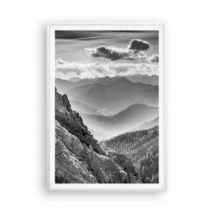 Póster en marco blanco - Hasta el horizonte - 70x100 cm