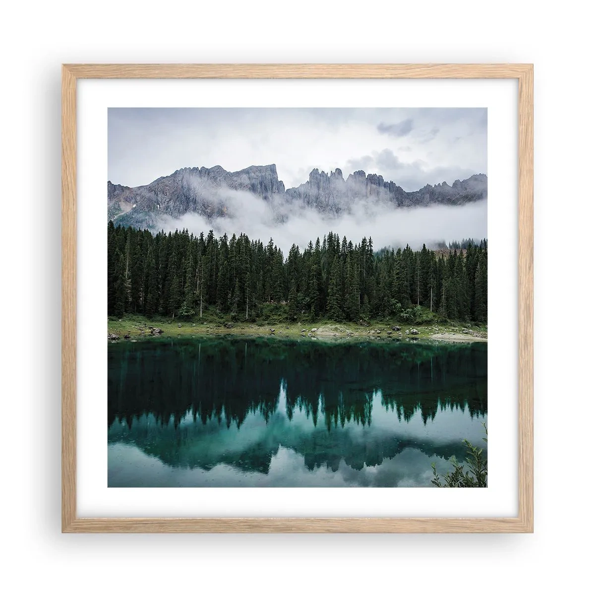 Póster en marco roble claro - Calla, calla, no despertemos al agua dormida.... - 50x50 cm