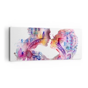 Cuadro sobre lienzo - Impresión de Imagen - Un puente secreto de suspiros - 100x40 cm