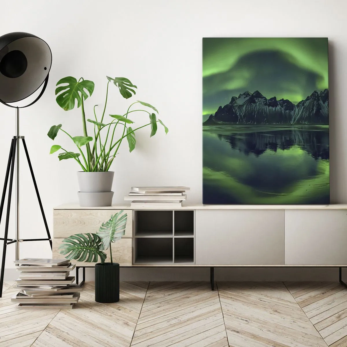 Cuadro sobre lienzo - Impresión de Imagen - En los brazos de la aurora - 55x100 cm