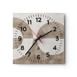 Reloj de pared - Reloj de vidrio - Similitudes y diferencias - 40x40 cm