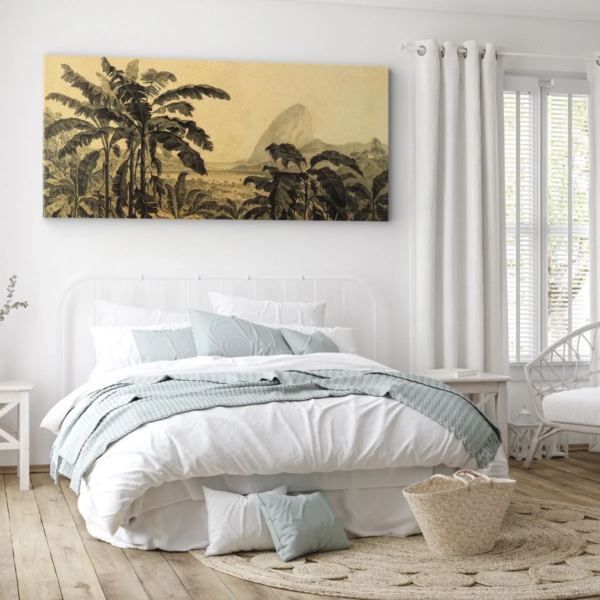 Cuadro sobre lienzo - Impresión de Imagen - En un ambiente colonial - 100x40 cm