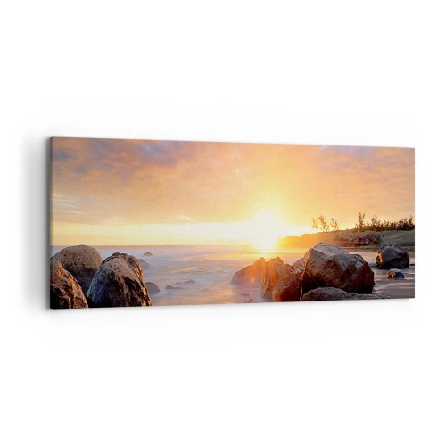 Cuadro sobre lienzo - Impresión de Imagen - Brisa luminosa del atardecer - 100x40 cm