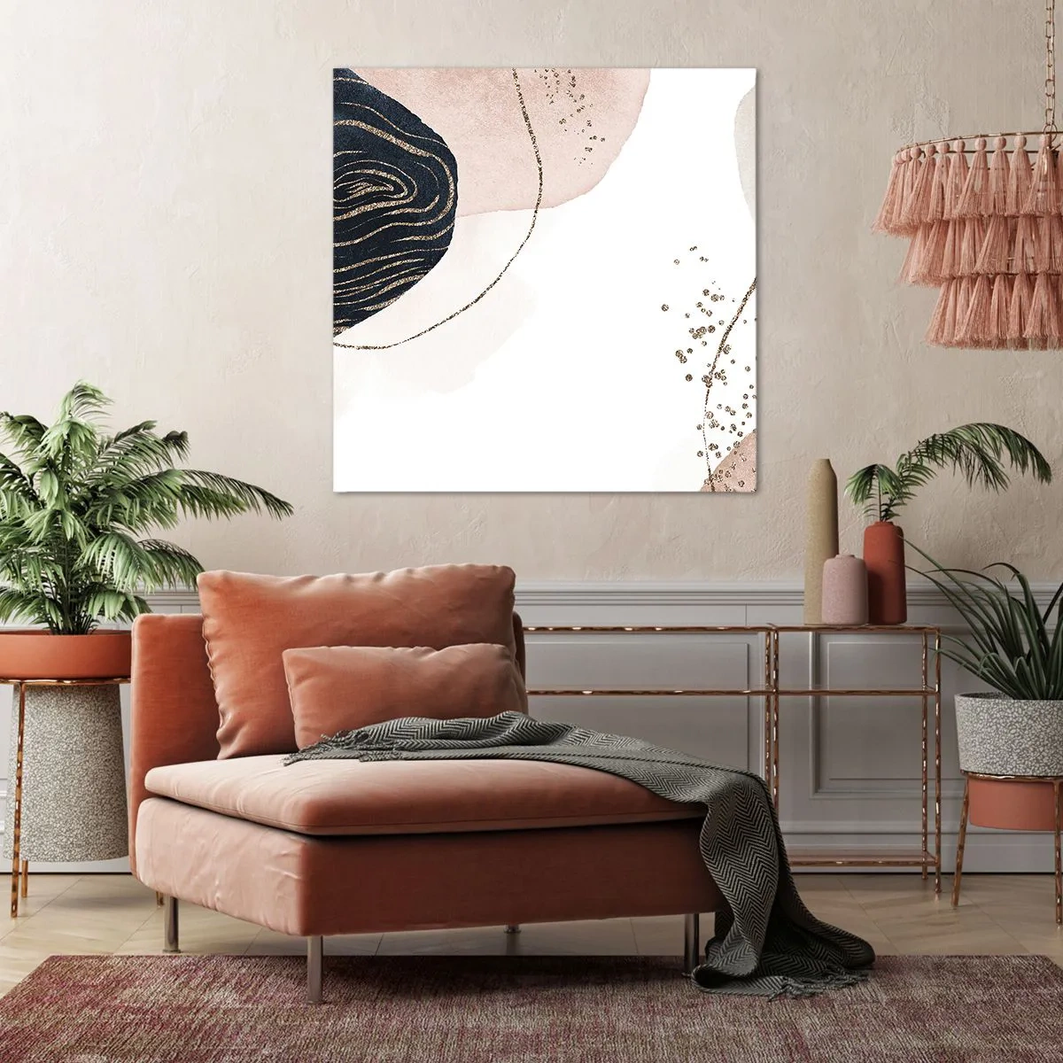 Cuadro sobre lienzo - Impresión de Imagen - Todo fluye - 50x50 cm