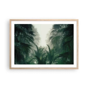 Póster en marco roble claro - Misterio tropical - 70x50 cm