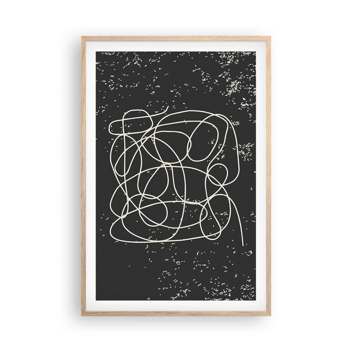 Póster en marco roble claro - Pensamientos errantes - 61x91 cm