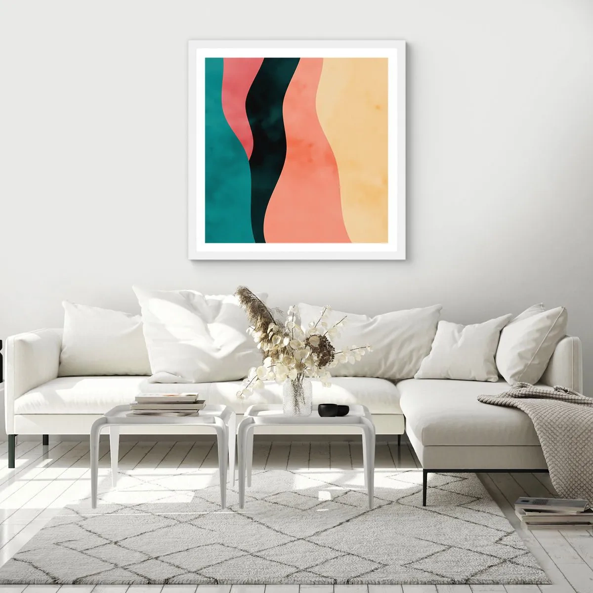 Póster en marco blanco - Discordia compatible - 40x40 cm