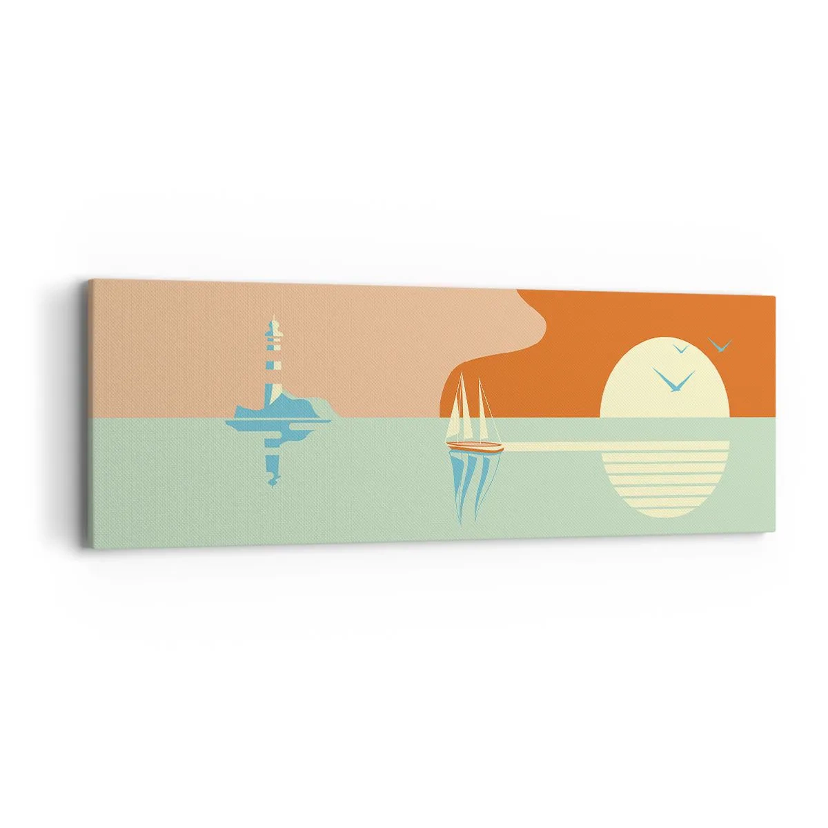 Cuadro sobre lienzo - Impresión de Imagen - Un paisaje marino perfecto - 90x30 cm