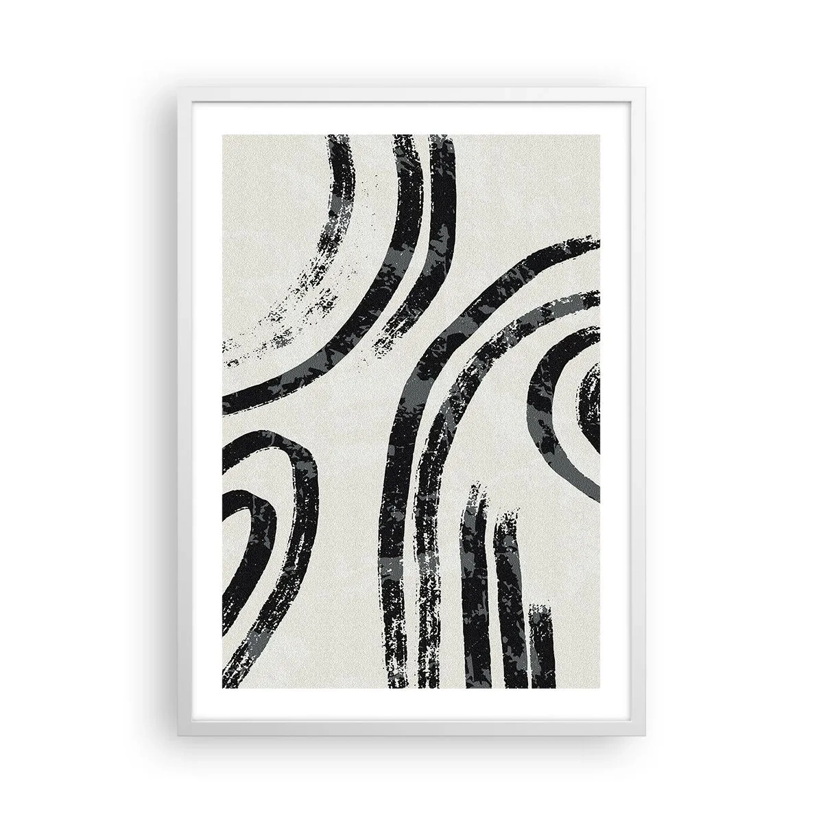 Póster en marco blanco - A medias - 50x70 cm