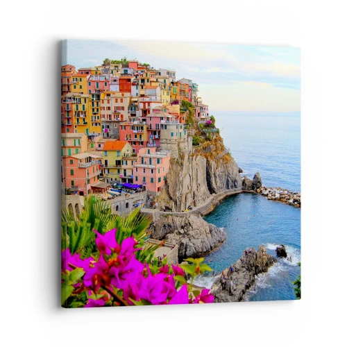 Cuadro sobre lienzo - Impresión de Imagen - La ciudad de la risa - 30x30 cm