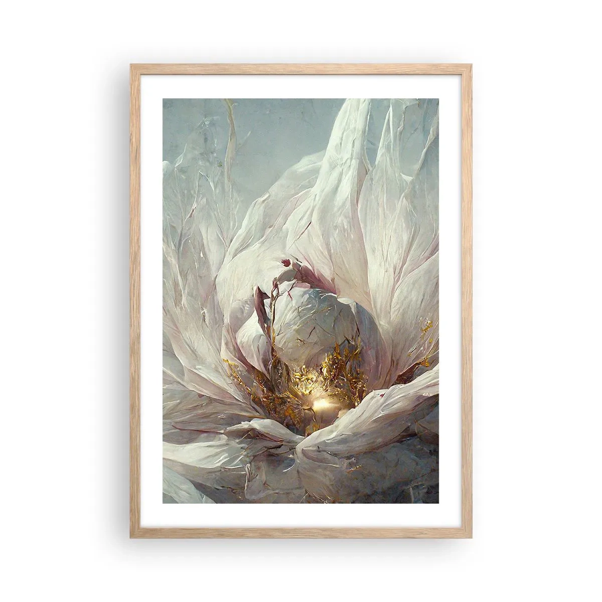 Póster en marco roble claro - Florece una vez cada cien años - 50x70 cm