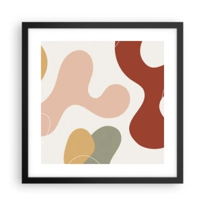 Póster en marco negro - La esencia de la pintura - 40x40 cm