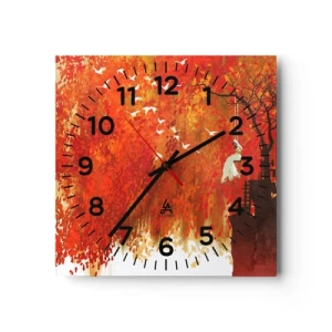 Reloj de pared - Reloj de vidrio - ¿Volará con ellos? - 40x40 cm