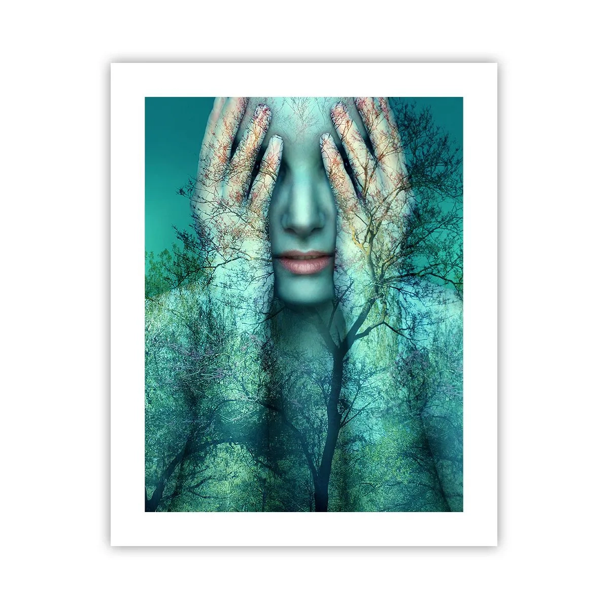 Póster - Sumergida en azul - 40x50 cm