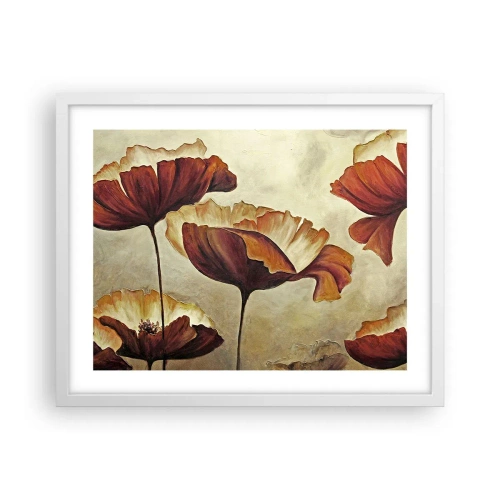 Póster en marco blanco - Prado de prados - 50x40 cm