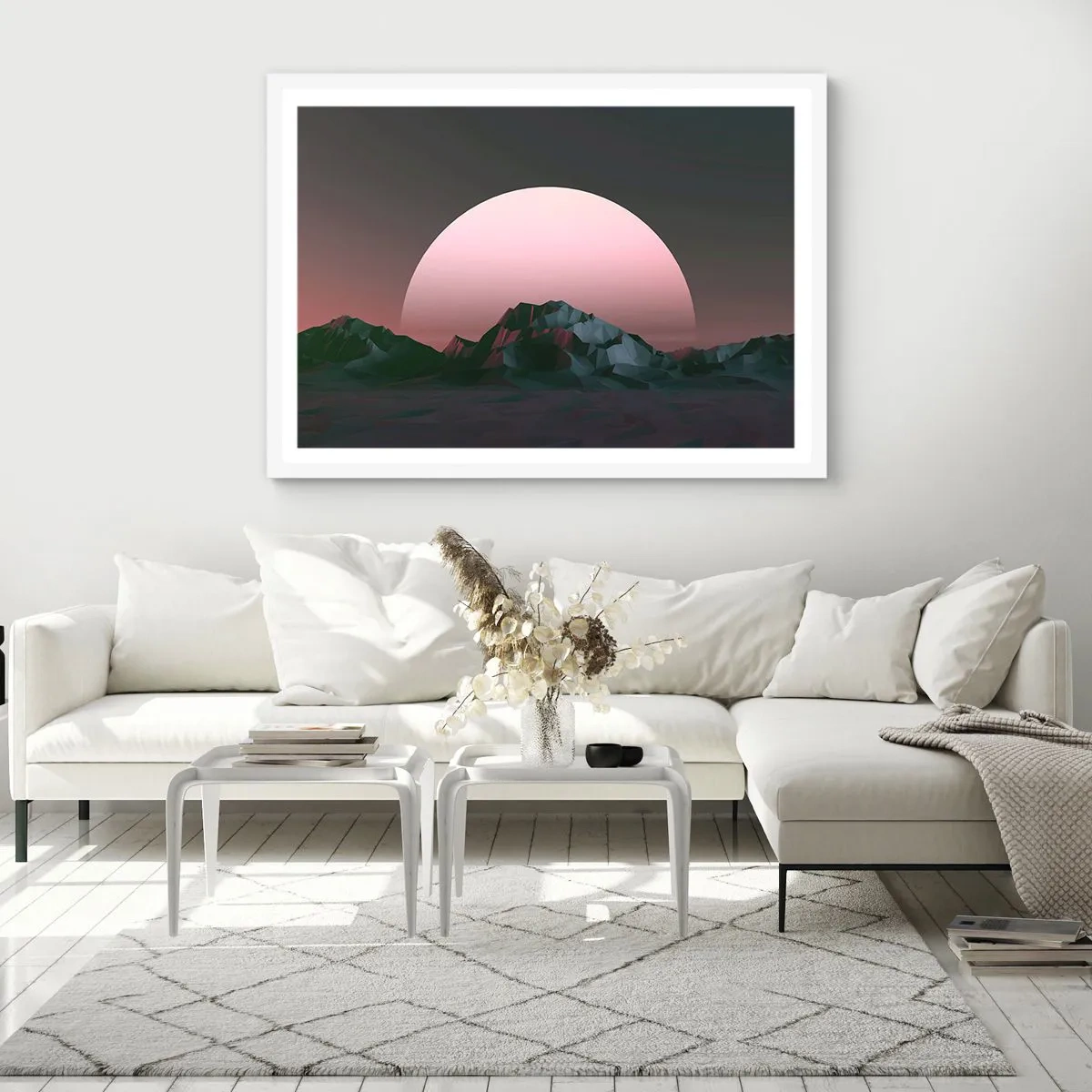 Póster en marco blanco - En una galaxia muy muy lejana - 70x50 cm