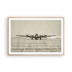 Póster en marco roble claro - Como siempre, preparado - 91x61 cm