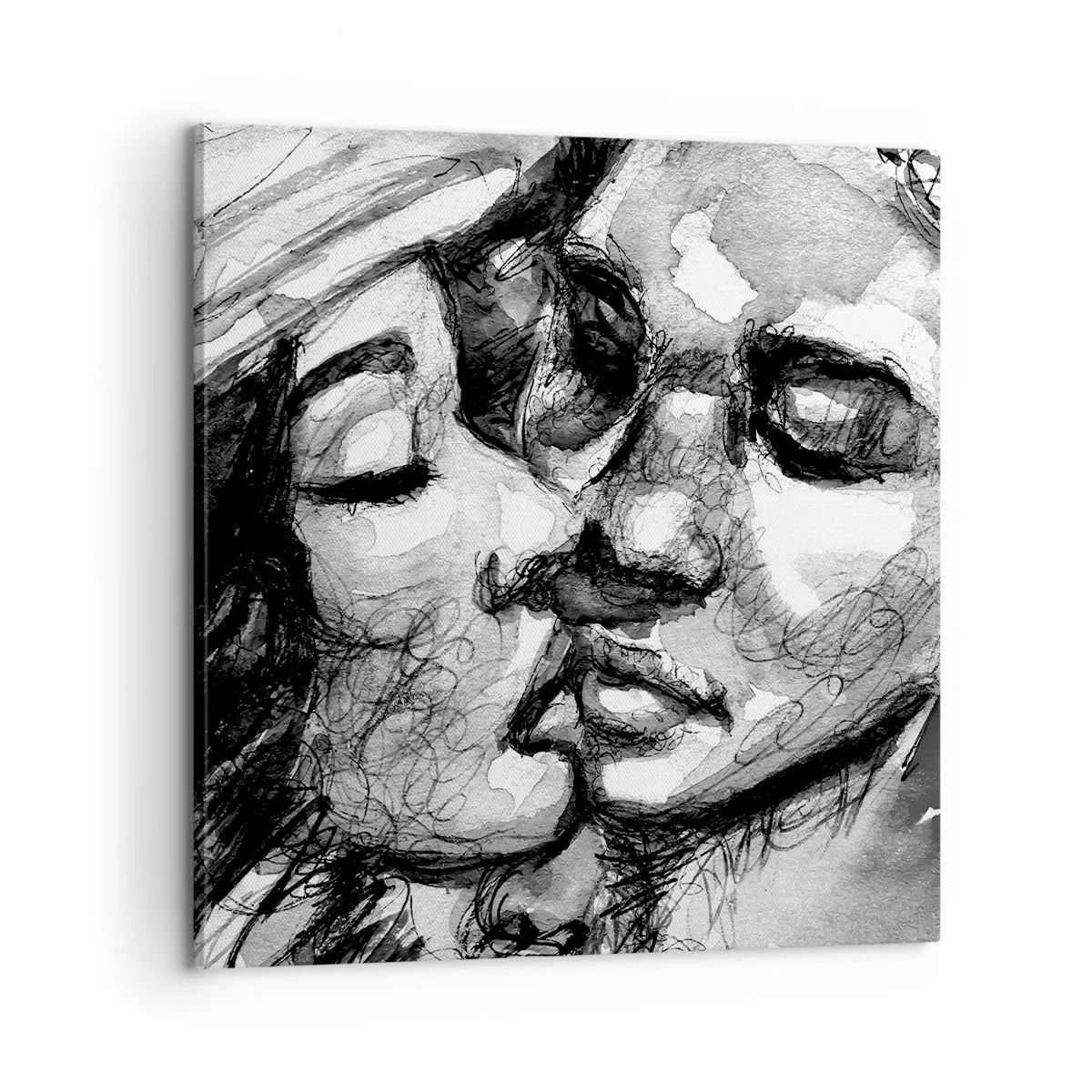 Cuadro sobre lienzo - Impresión de Imagen - Un momento tierno - 60x60 cm