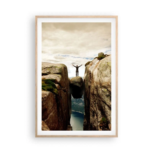 Póster en marco roble claro - ¿Cómo estoy? - 61x91 cm