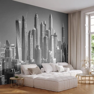 Fotomural Autadhesivo Deluxe Sticker - Ciudad sobre el desierto - Arquitectura, Ciudad, Dubái - 200x140 cm