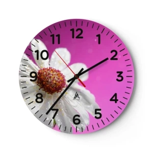 Reloj de pared - Reloj de vidrio - Modesto en su belleza - 40x40 cm