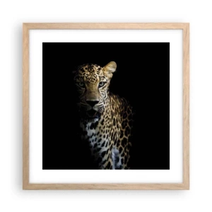 Póster en marco roble claro - Belleza oscura - 40x40 cm