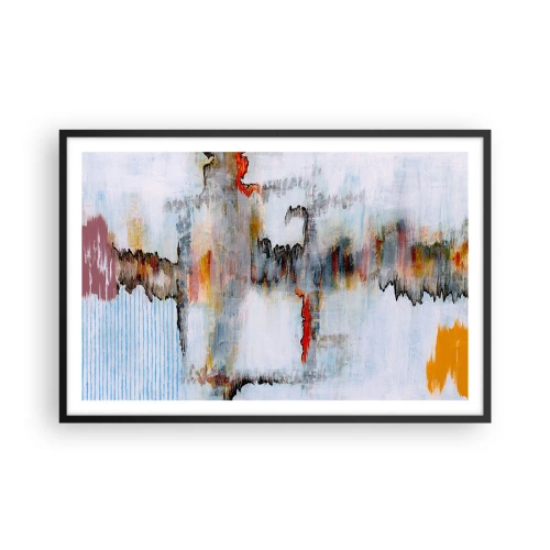 Póster en marco negro - Abstracto sobre el agua - 91x61 cm