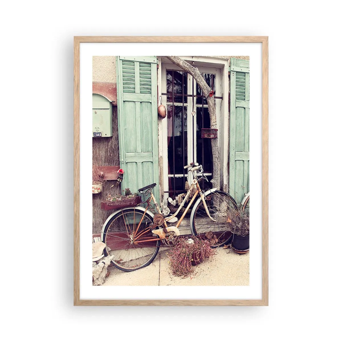 Póster en marco roble claro - La vida rural - 50x70 cm